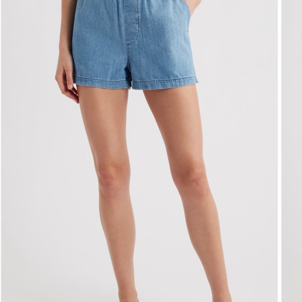 Madewell Blue Denim Pull On Shorts